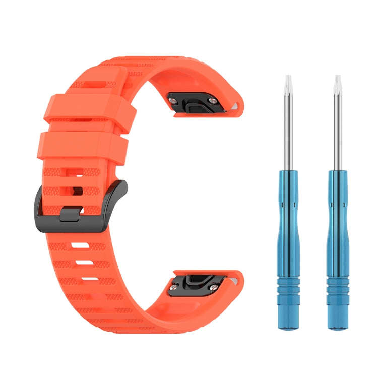 For Garmin Fenix 6 22mm Quick Release Official Texture Wrist Strap Watchband with Plastic Button(...