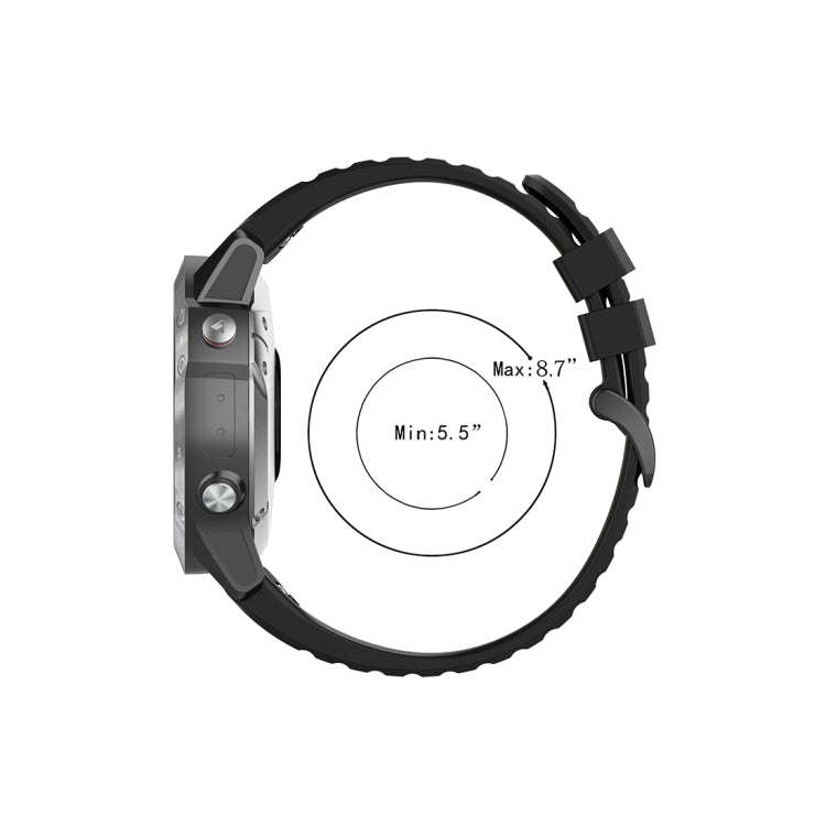 For Garmin Fenix 6 22mm Quick Release Official Texture Wrist Strap Watchband with Plastic Button(...