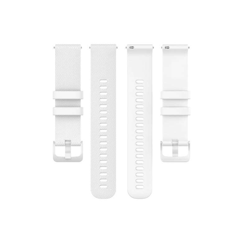 For Polar Ignite 20mm Small Plaid Texture Silicone Wrist Strap Watchband(White)