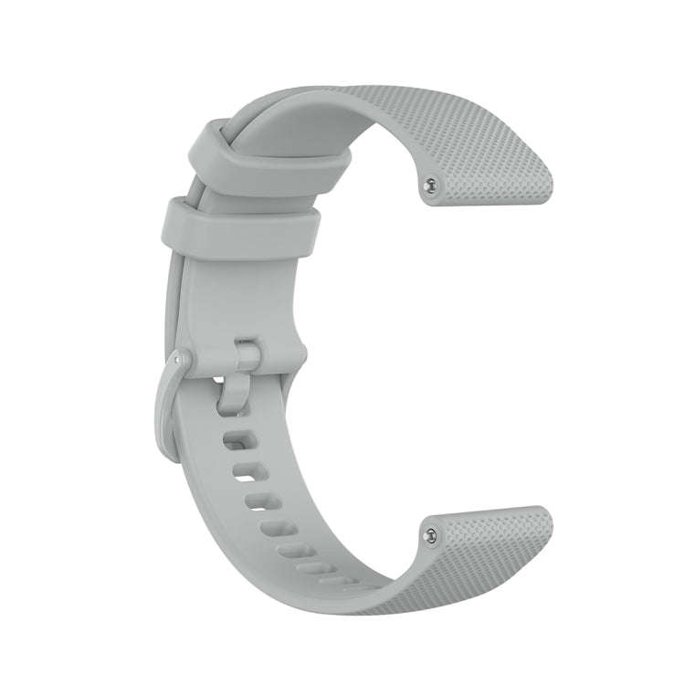 For Polar Ignite 20mm Small Plaid Texture Silicone Wrist Strap Watchband(Grey)