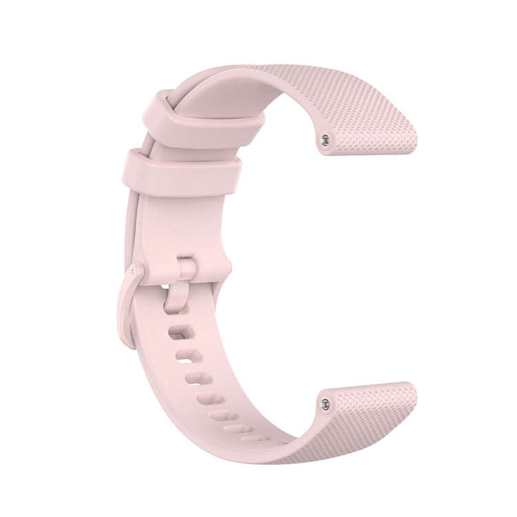 For Polar Ignite 20mm Small Plaid Texture Silicone Wrist Strap Watchband(Rose Pink)