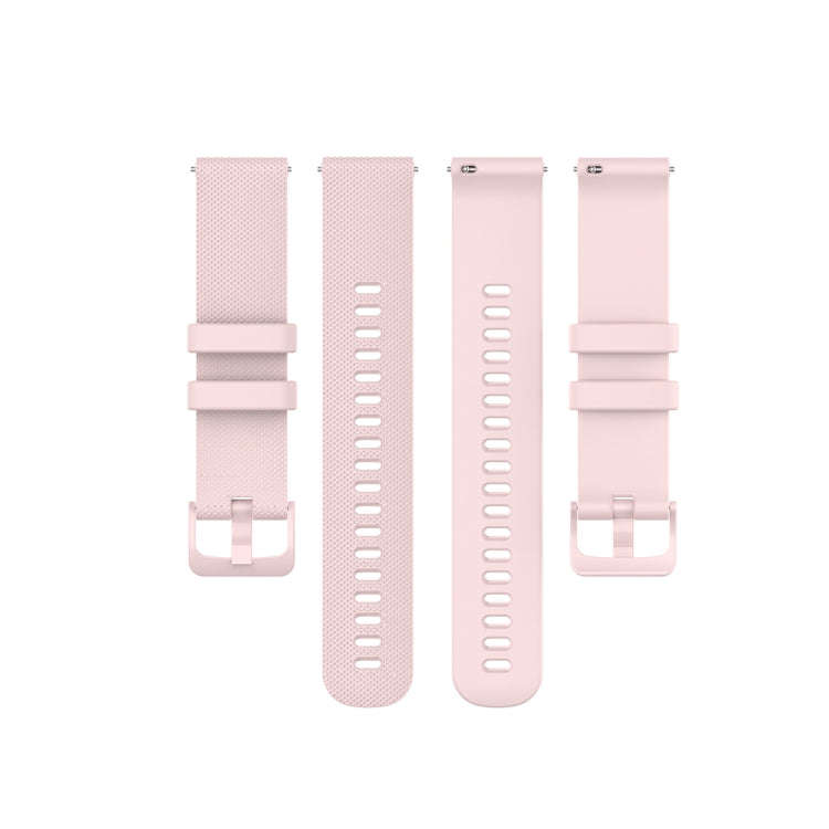 For Polar Ignite 20mm Small Plaid Texture Silicone Wrist Strap Watchband(Rose Pink)