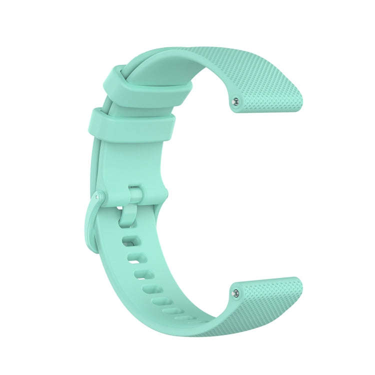 For Polar Ignite 20mm Small Plaid Texture Silicone Wrist Strap Watchband(Teal)