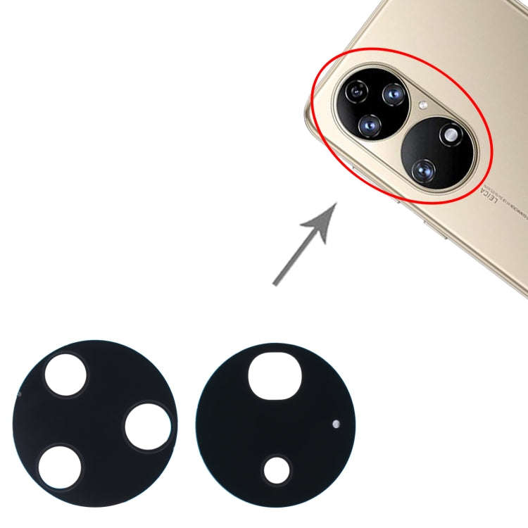 For Huawei P50 Pro 10 PCS Back Camera Lens