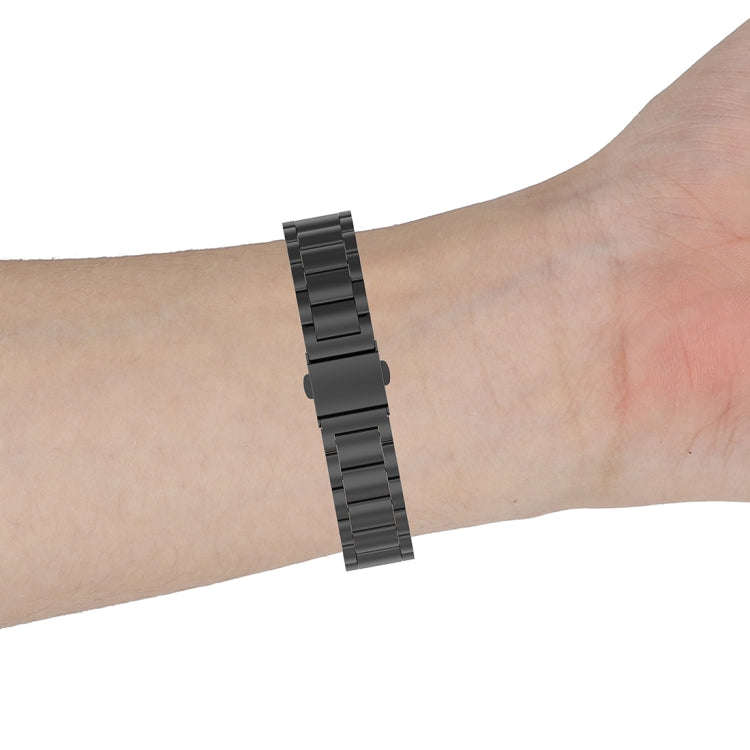 For Huawei Band 4 Pro (TER-B29S) / Band 3 Pro (TER-B29) / Band 3 (TER-B09) Three Beads Steel Wris...