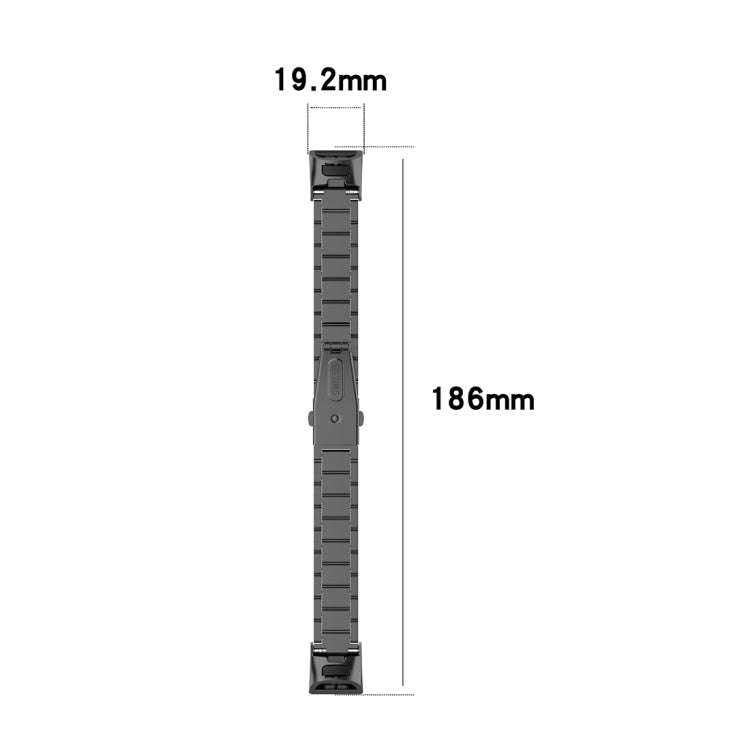 For Huawei Band 4 Pro (TER-B29S) / Band 3 Pro (TER-B29) / Band 3 (TER-B09) Three Beads Steel Wris...