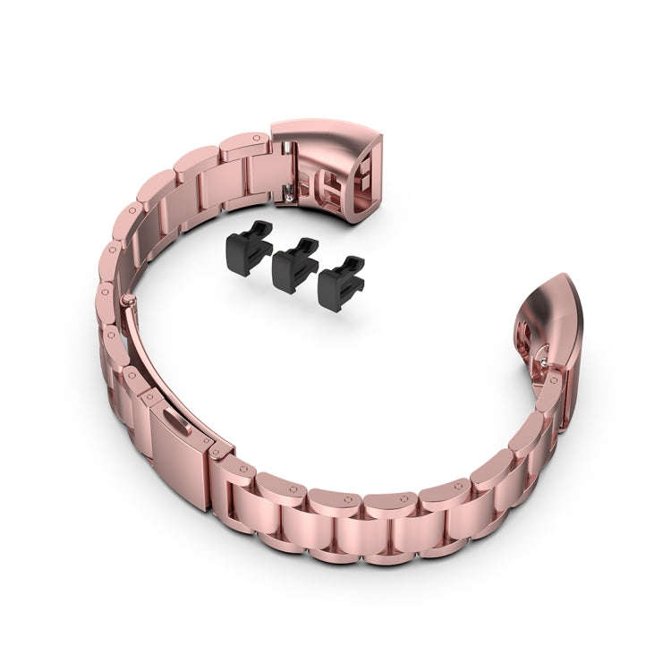 For Huawei Band 4 Pro (TER-B29S) / Band 3 Pro (TER-B29) / Band 3 (TER-B09) Three Beads Steel Wris...