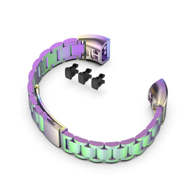For Huawei Band 4 Pro (TER-B29S) / Band 3 Pro (TER-B29) / Band 3 (TER-B09) Three Beads Steel Wris...