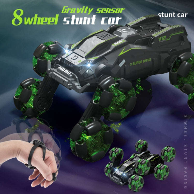 DM-558 Eight Wheel Stunt Drift Spray Remote Control Car, Specification:Dual Control(Blue)