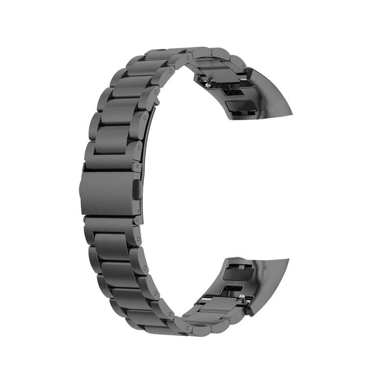 For Huawei Honor Band 4 (CRS-B19) / Honor Band 5 (CRS-B19S) Three Beads Steel Wrist Strap Watchba...