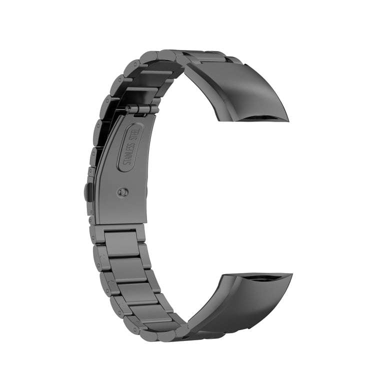 For Huawei Honor Band 4 (CRS-B19) / Honor Band 5 (CRS-B19S) Three Beads Steel Wrist Strap Watchba...