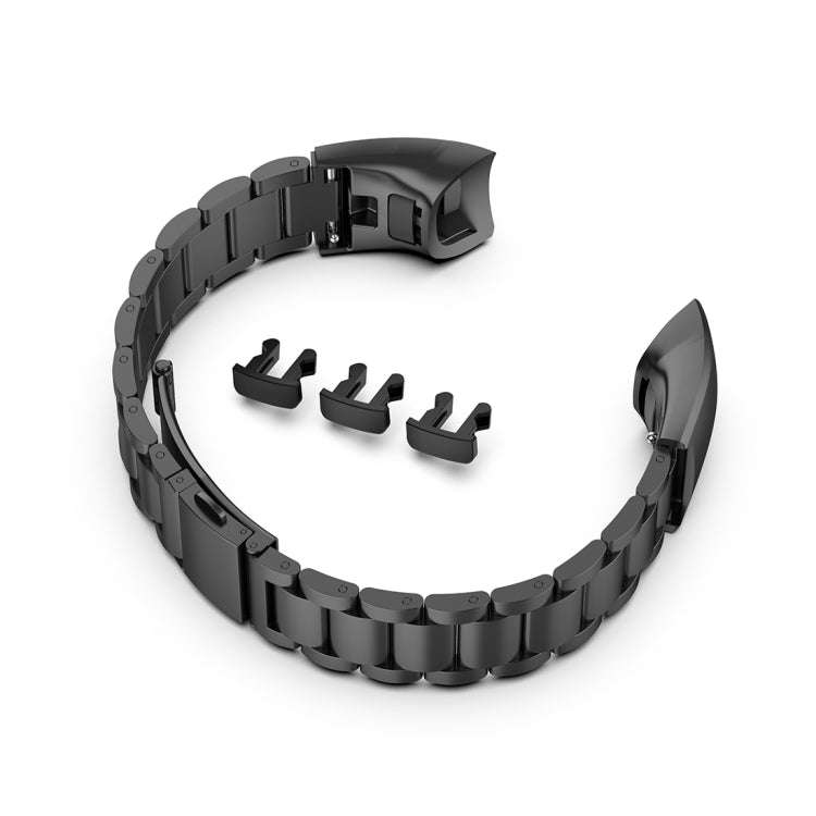For Huawei Honor Band 4 (CRS-B19) / Honor Band 5 (CRS-B19S) Three Beads Steel Wrist Strap Watchba...