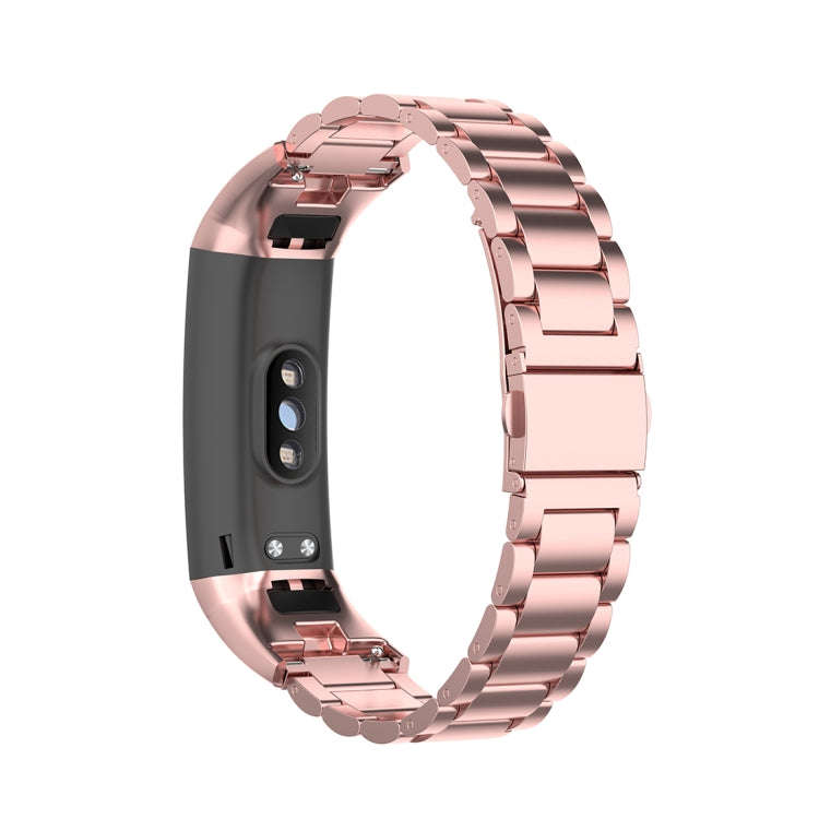 For Huawei Honor Band 4 (CRS-B19) / Honor Band 5 (CRS-B19S) Three Beads Steel Wrist Strap Watchba...