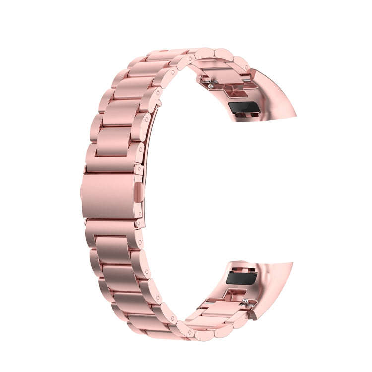 For Huawei Honor Band 4 (CRS-B19) / Honor Band 5 (CRS-B19S) Three Beads Steel Wrist Strap Watchba...