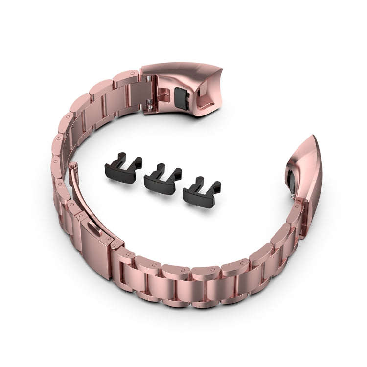 For Huawei Honor Band 4 (CRS-B19) / Honor Band 5 (CRS-B19S) Three Beads Steel Wrist Strap Watchba...