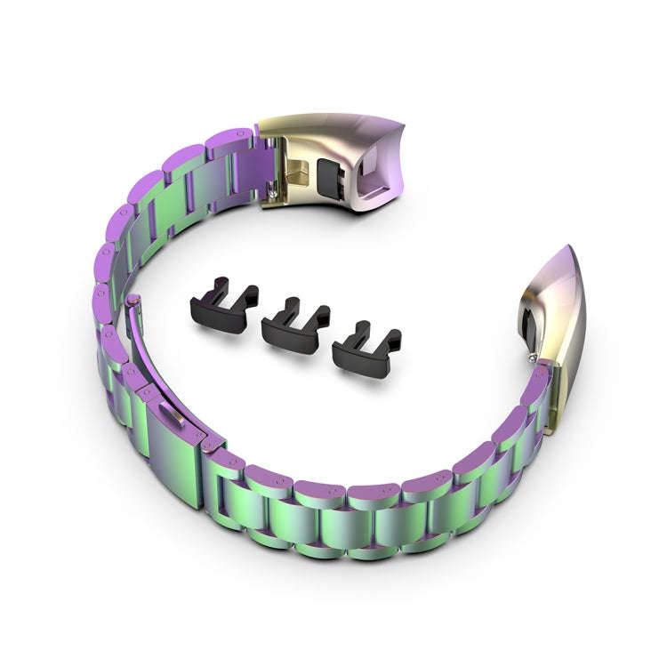 For Huawei Honor Band 4 (CRS-B19) / Honor Band 5 (CRS-B19S) Three Beads Steel Wrist Strap Watchba...
