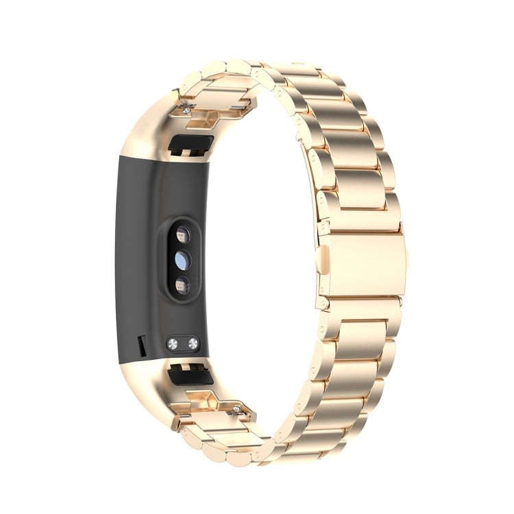For Huawei Honor Band 4 (CRS-B19) / Honor Band 5 (CRS-B19S) Three Beads Steel Wrist Strap Watchba...