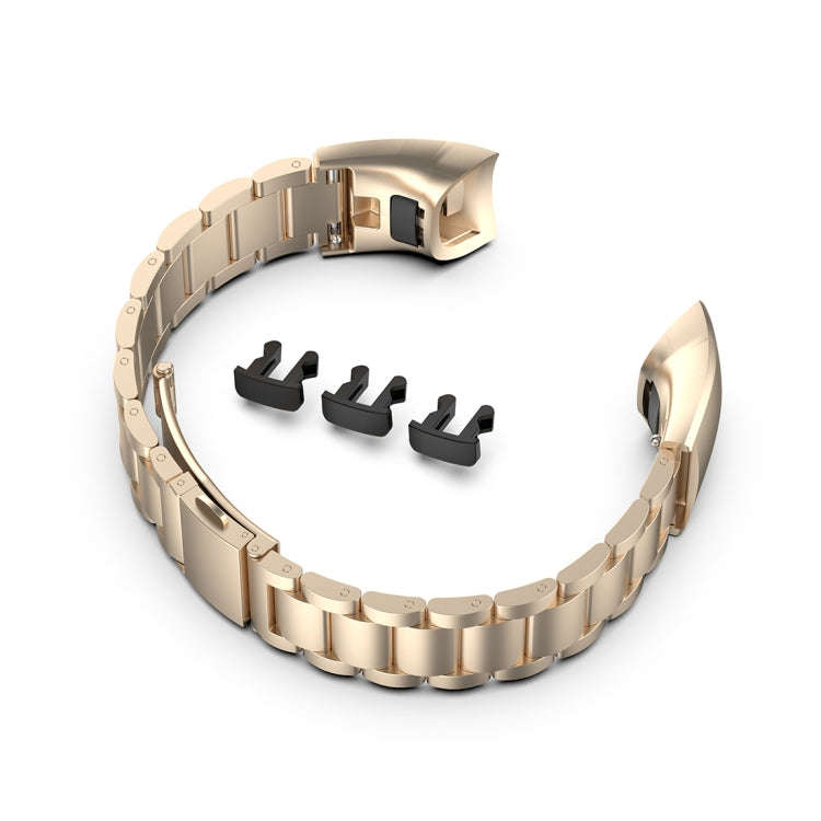 For Huawei Honor Band 4 (CRS-B19) / Honor Band 5 (CRS-B19S) Three Beads Steel Wrist Strap Watchba...