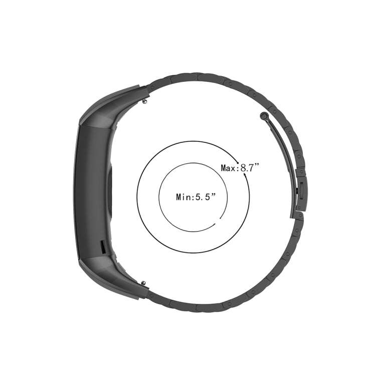 For Huawei Honor Band 4 (CRS-B19) / Honor Band 5 (CRS-B19S) Three Beads Steel Wrist Strap Watchba...