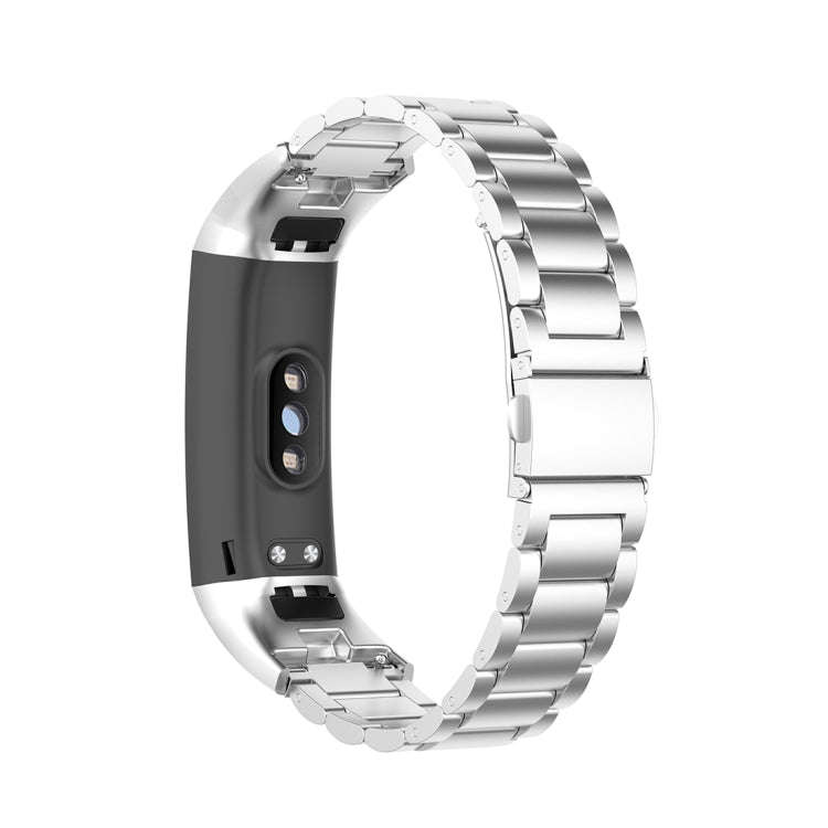 For Huawei Honor Band 4 (CRS-B19) / Honor Band 5 (CRS-B19S) Three Beads Steel Wrist Strap Watchba...