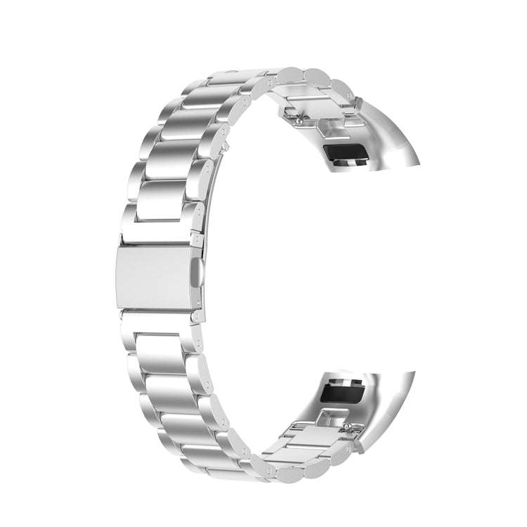 For Huawei Honor Band 4 (CRS-B19) / Honor Band 5 (CRS-B19S) Three Beads Steel Wrist Strap Watchba...