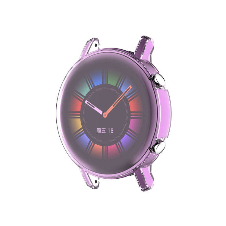For Huawei Watch GT2 42mm Full Coverage Watch Protective Case with Screen(Transparent Purple)