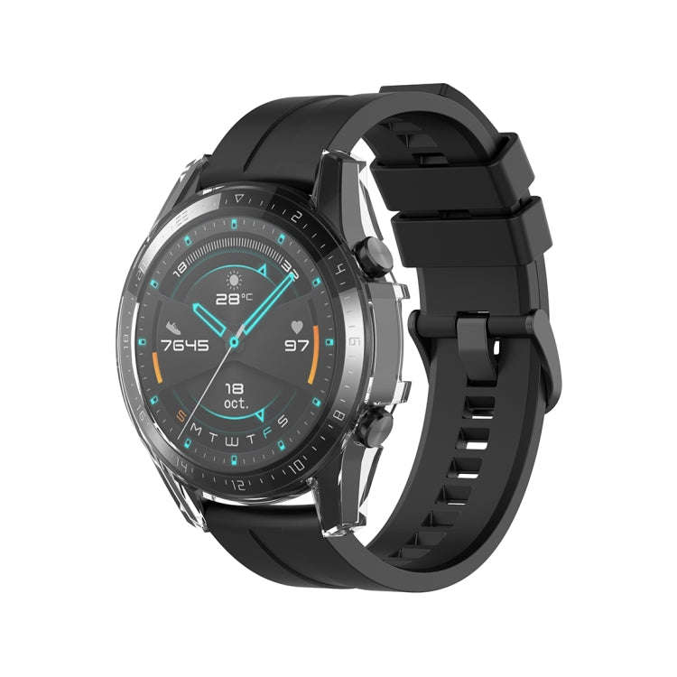 For Huawei Watch GT2 46mm Full Coverage Watch Protective Case with Screen(Transparent White)