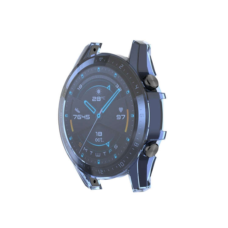 For Huawei Watch GT2 46mm Full Coverage Watch Protective Case with Screen(Transparent Blue)