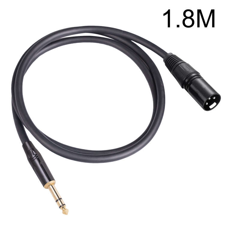 TC145BK19 6.35mm 1/4 inch TRS Male to XLR 3pin Male Audio Cable, Length:1.8m
