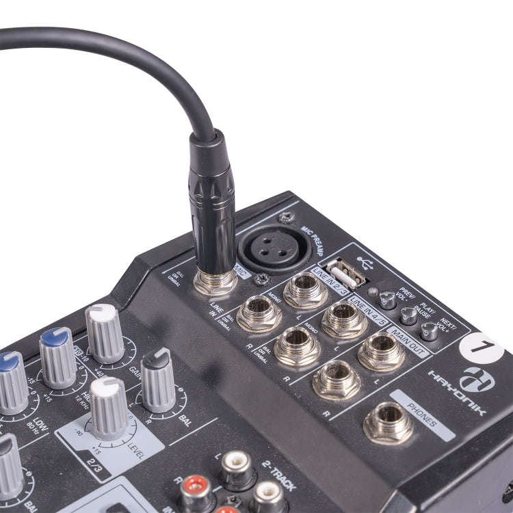 TC145BK19 6.35mm 1/4 inch TRS Male to XLR 3pin Male Audio Cable, Length:1.8m