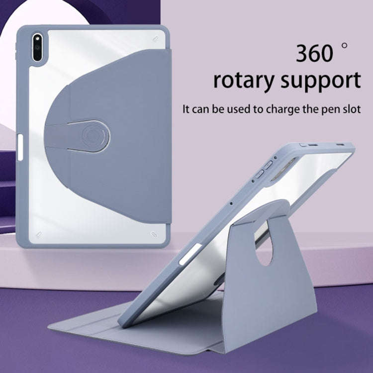 For Huawei MatePad 10.4 Acrylic 360 Degree Rotation Holder Tablet Leather Case(Black)