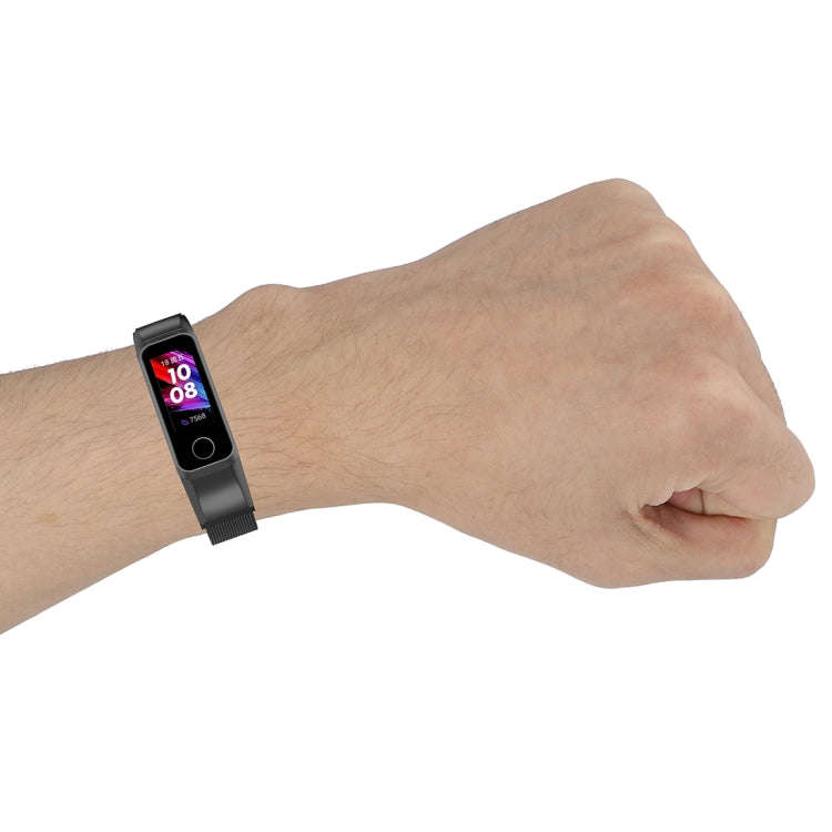 For Huawei Band 4 (ADS-B29) / Honor Band 5i (CRS-B19S) Milan Wrist Strap Watchband(Space Gray)