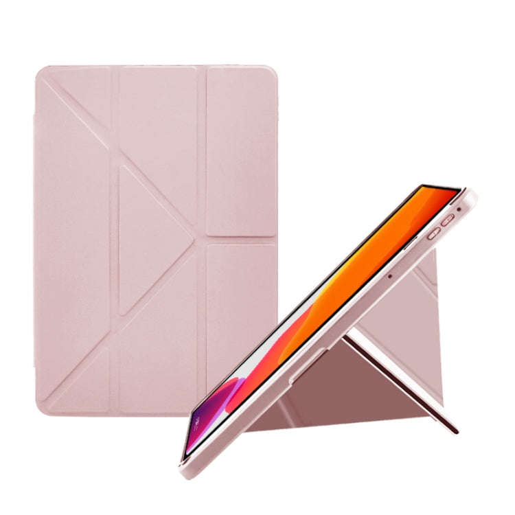 For Huawei MatePad 11 / 10.95 Acrylic 2 in 1 Y-fold Smart Leather Tablet Case(Pink)