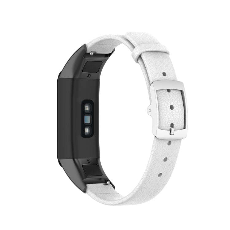 For Huawei Band 4 (ADS-B29) / Honor Band 5i (CRS-B19S) Genuine Leather Wrist Strap Watchband(White)