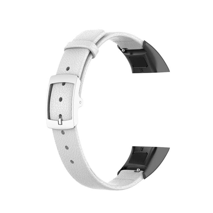 For Huawei Band 4 (ADS-B29) / Honor Band 5i (CRS-B19S) Genuine Leather Wrist Strap Watchband(White)