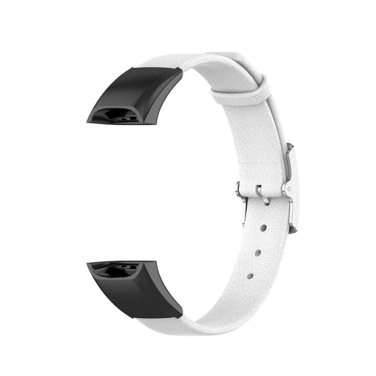 For Huawei Band 4 (ADS-B29) / Honor Band 5i (CRS-B19S) Genuine Leather Wrist Strap Watchband(White)