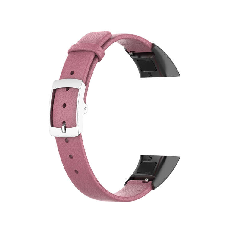 For Huawei Band 4 (ADS-B29) / Honor Band 5i (CRS-B19S) Genuine Leather Wrist Strap Watchband(Pink)