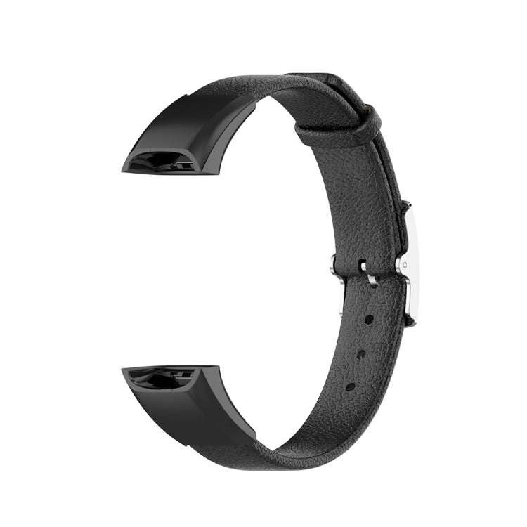 For Huawei Band 4 (ADS-B29) / Honor Band 5i (CRS-B19S) Genuine Leather Wrist Strap Watchband(Black)