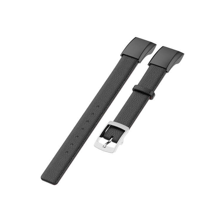 For Huawei Band 4 (ADS-B29) / Honor Band 5i (CRS-B19S) Genuine Leather Wrist Strap Watchband(Black)