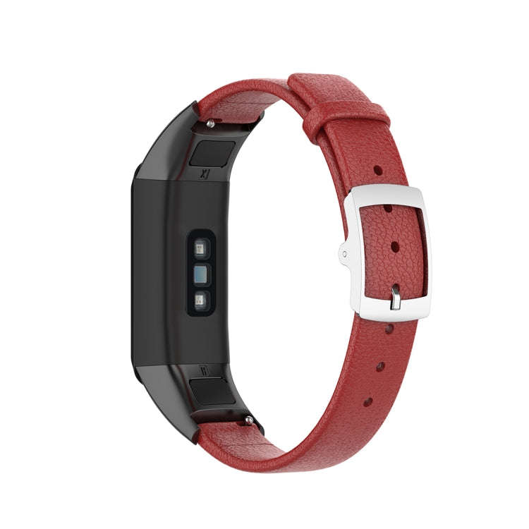 For Huawei Band 4 (ADS-B29) / Honor Band 5i (CRS-B19S) Genuine Leather Wrist Strap Watchband(Red)