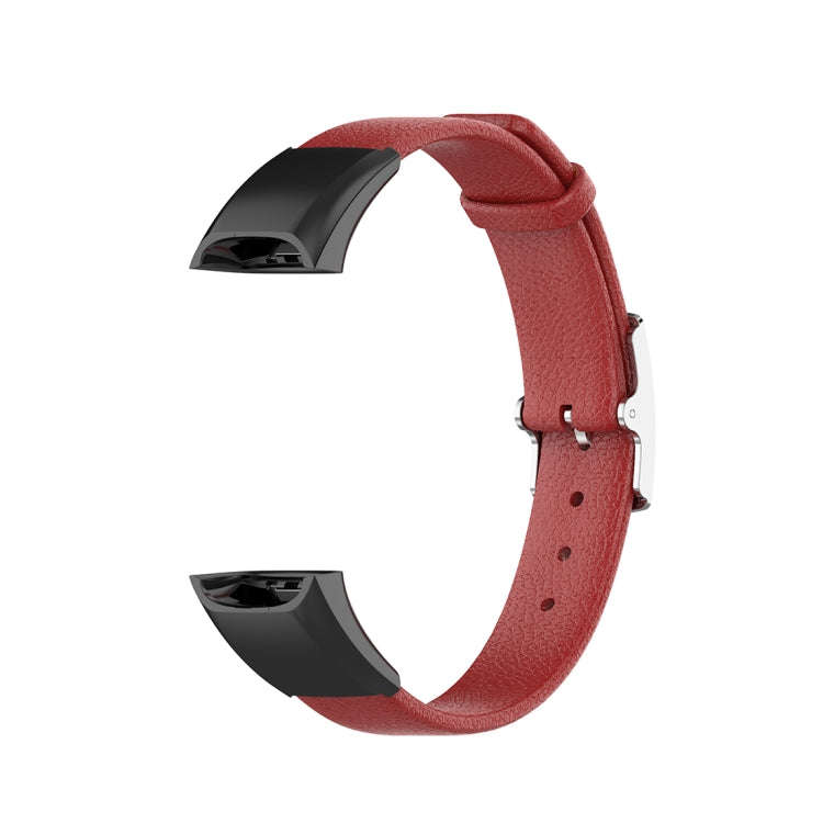 For Huawei Band 4 (ADS-B29) / Honor Band 5i (CRS-B19S) Genuine Leather Wrist Strap Watchband(Red)