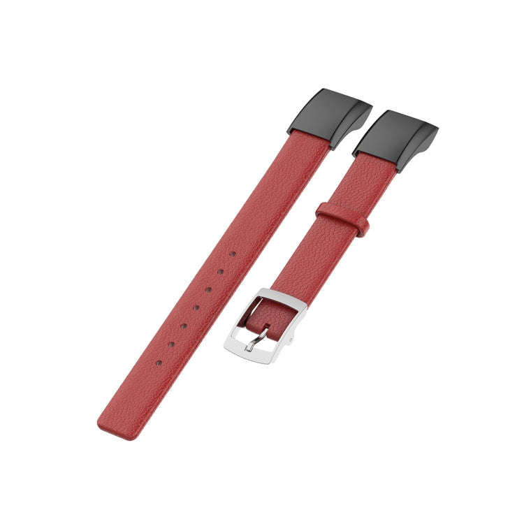 For Huawei Band 4 (ADS-B29) / Honor Band 5i (CRS-B19S) Genuine Leather Wrist Strap Watchband(Red)