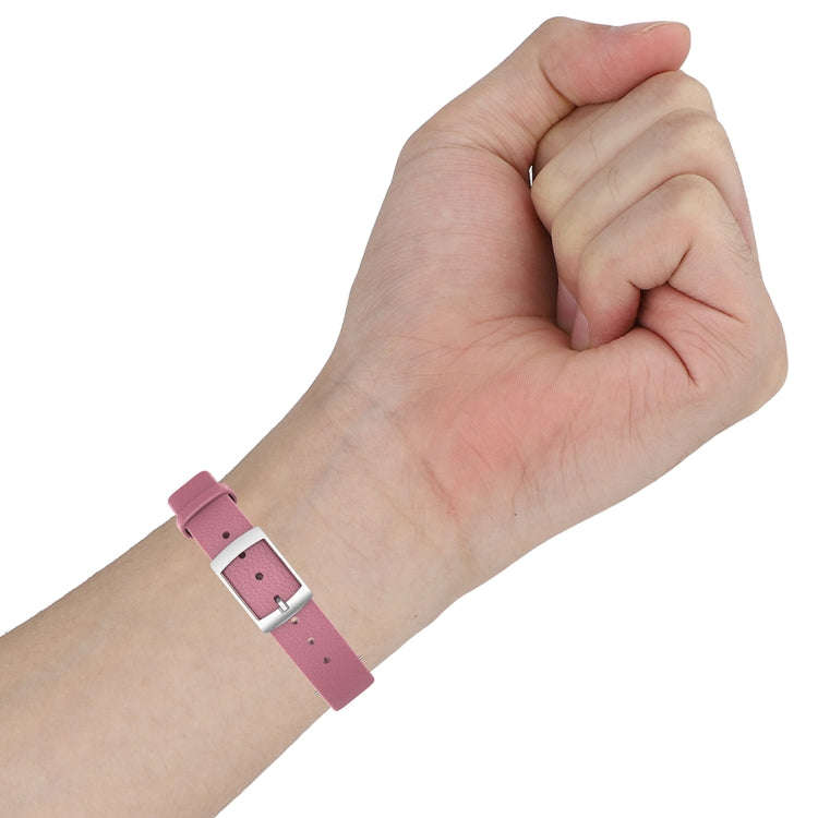 For Huawei Band 4 (ADS-B29) / Honor Band 5i (CRS-B19S) Genuine Leather Wrist Strap Watchband(Red)