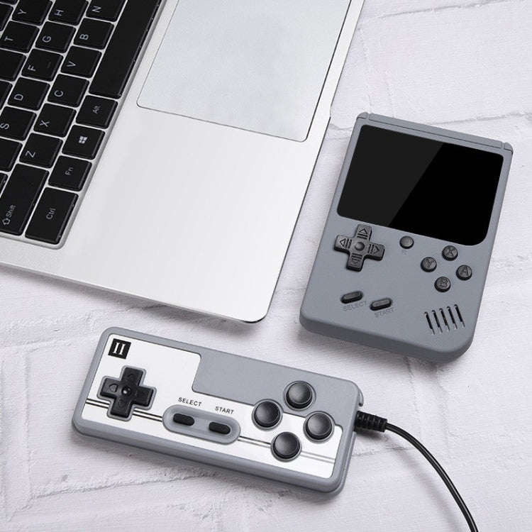 MK800 Doubles 3.0 inch Macaron Mini Handheld Game Console Built-in 800 Games(Grey)