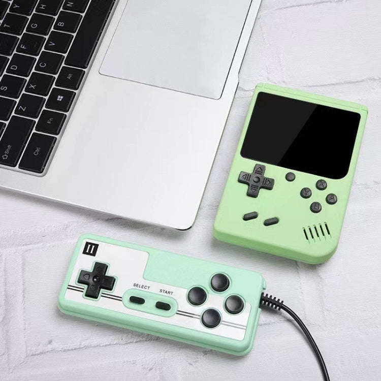 MK800 Doubles 3.0 inch Macaron Mini Handheld Game Console Built-in 800 Games(Green)