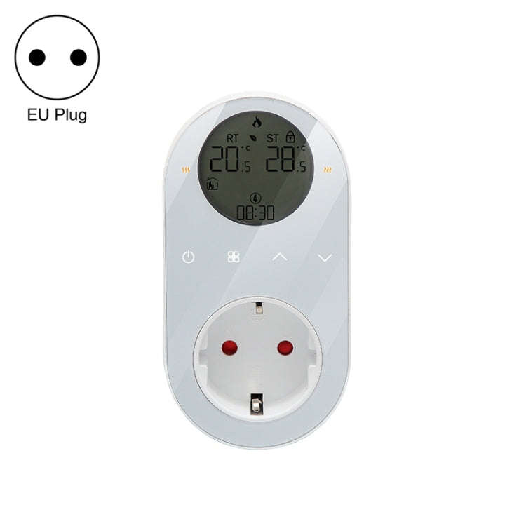BHT12-C Plug-in LCD Thermostat Without WiFi, EU Plug(White)