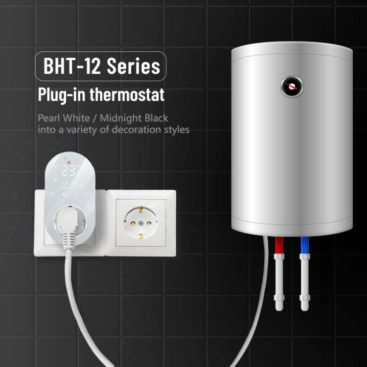 BHT12-EW Plug-in LED Thermostat With WiFi, EU Plug(Blue)