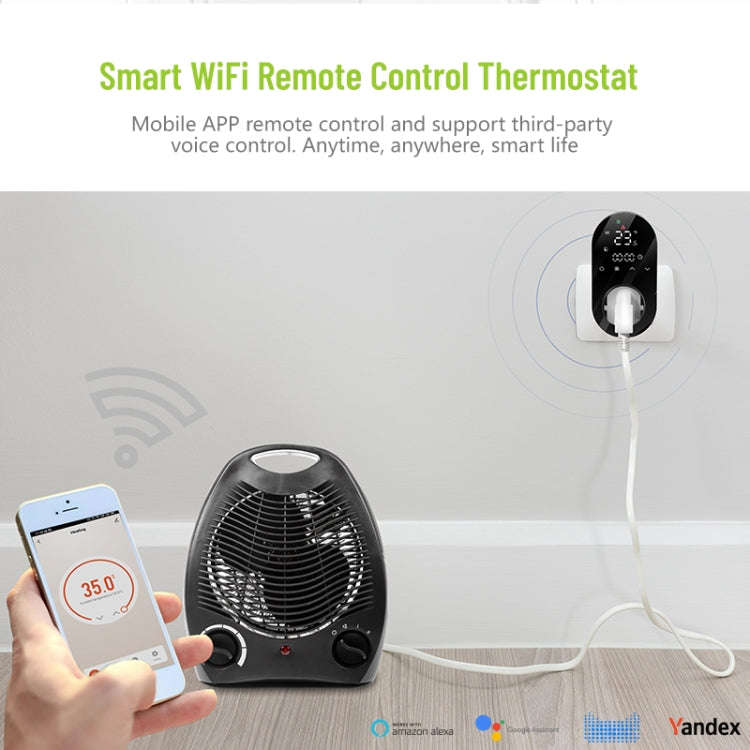 BHT12-EW Plug-in LED Thermostat With WiFi, EU Plug(Blue)