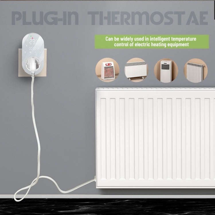 BHT12-EW Plug-in LED Thermostat With WiFi, EU Plug(Blue)