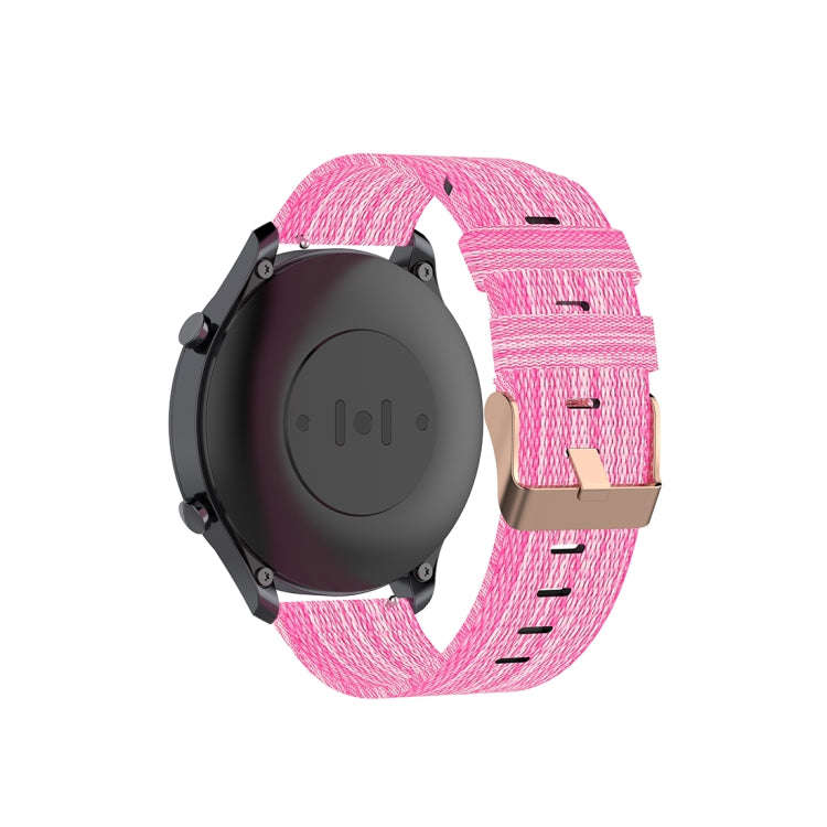 For Xiaomi Watch Color 22mm Nylon Denim Wrist Strap Watchband(Pink)